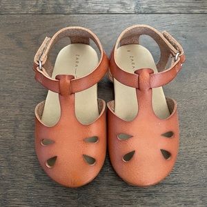 Zara baby toddler girls 5.5 21 leather sandals